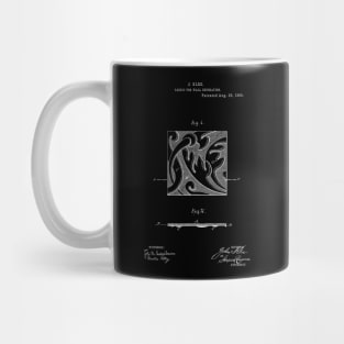 Fabric for Wall Decoration Vintage Patent Hand Drawing Mug